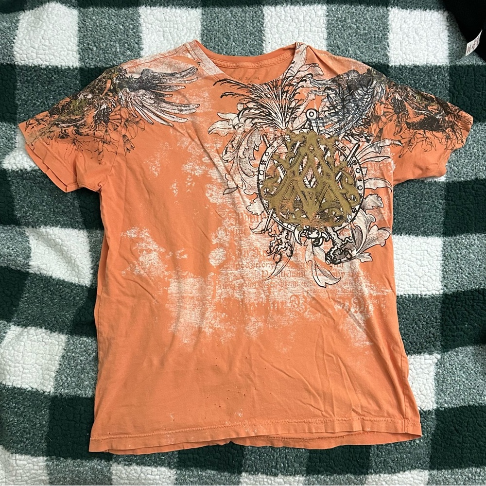 Orange archaic affliction shirt
